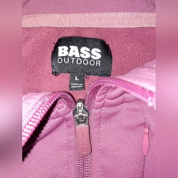 Bass Outdoor Womens Palmetto Full Zip Lightweight Fleece coat large EUC - Picture 3 of 11
